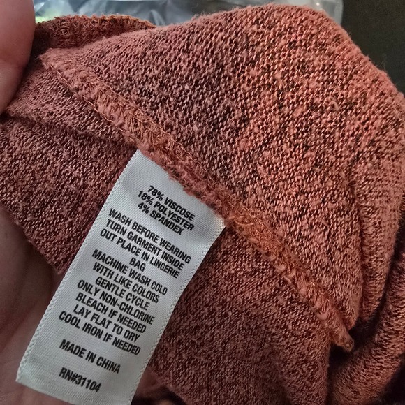 Wonderly Studio Women's 3X Lounge Pants Wide Leg Knit Rust Speckled Casual - Picture 6 of 9